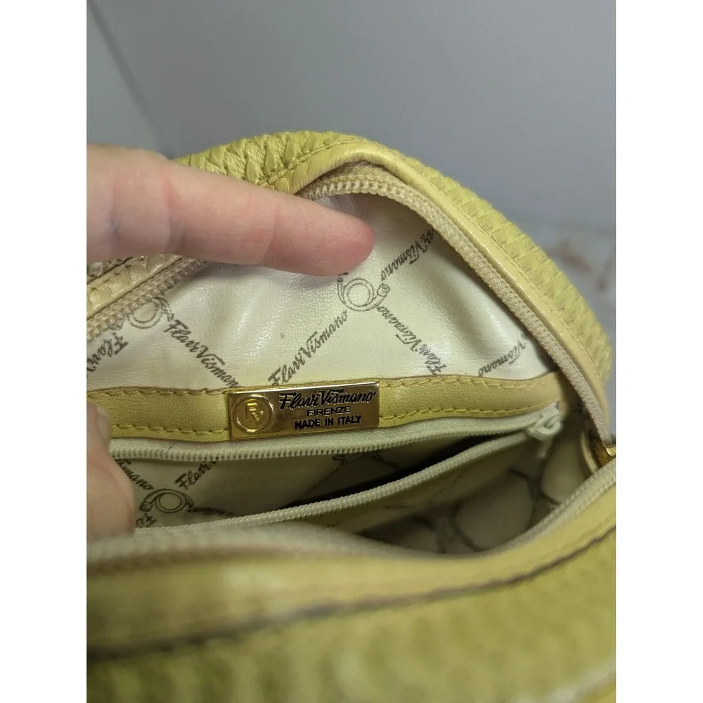 Vintage Flavi Vismano Round Woven Crossbody Bag Designer Purse no strap/ chain‎
